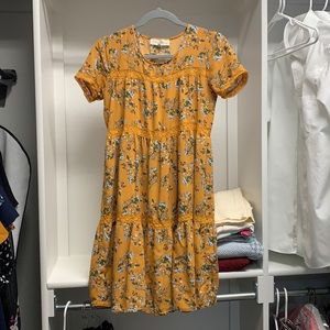 S Yellow Floral Dress